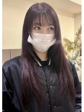 フイ(HUI) ワインレッドブリーチなしツヤカラーレイヤー/natsuki HUI 金山