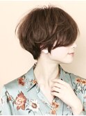 ひし形ショートボブ/大人ショートヘア/40代/50代/60代/表参道