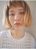『December』ボブ×オレンジベージュグラデーション