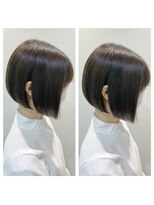 ミニボブ　サイドシルエット