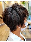 大人くびれウルフショートｘメッシュ　20代30代40代50代