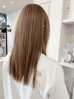 キャアリー(Caary)&nbsp;福山市美容室Caary人気 さらさらロング透明感ベージュカラー
