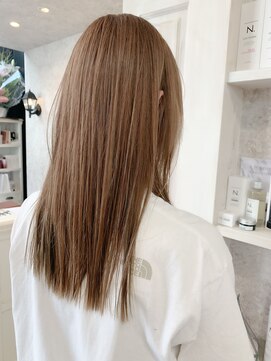 キャアリー(Caary) 福山市美容室Caary人気 さらさらロング透明感ベージュカラー