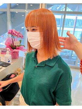 サーカス 町田(circus) 切りっぱなしミディアム　" 発色性抜群　オレンジカラー "