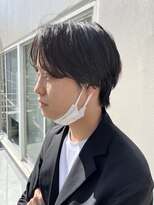メンズカット センターパート マッシュ ナチュラル ショート