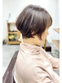 くびレイヤーグレーベージュニュアンスカラー白髪染め白髪ぼかし
