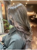 インナーカラーxピンクベージュ