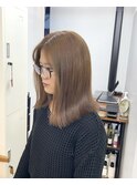 ベージュ ブリーチなしダブルカラー LAケラチントリートメント