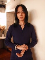 メンズボブウルフメンズミディアムレイヤーカットメンズウルフ