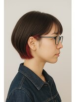 アオトーキョー 二子玉川(ao.tokyo)&nbsp;ダークレッド×ショートボブ