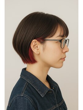 アオトーキョー 二子玉川(ao.tokyo) ダークレッド×ショートボブ