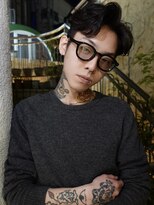 ノラ シブヤ(NORA)&nbsp;センターパート黒髪ツーブロックビジネスヘアニュアンスパーマ