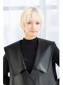 【Totia西宮北口】フェザーショート×ホワイトブロンド