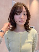 オン キャナルシティ博多前店(on)&nbsp;【晴音】ボブウルフ/顔まわりレイヤー/ブラウンベージュ/20代