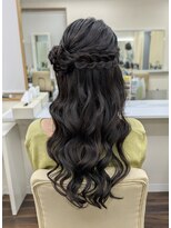 京都ヘアセット着付け専門サロン 夢館 五条店(yumeyakata)&nbsp;サイドおだんごハーフアップ