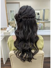 京都ヘアセット着付け専門サロン 夢館 五条店(yumeyakata)&nbsp;サイドおだんごハーフアップ