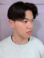 ディスイズバーバー(THIS IS BARBER)&nbsp;ラルフカール センターパート アップバング マッシュ【札幌】
