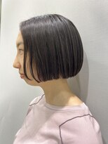 バイ ユア オウン フラワーズ コロン カバ 松本駅前(buy your own flowers : kava)&nbsp;夏カラー×透明感グレーヘアー×ハイライトコンパクトボブ