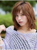 柔らかパーマでフラッフィーボブ♪