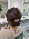 ルーズ三つ編みアレンジ