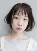 ナチュラルショート_スリークボブ厚めバングローライト_7320