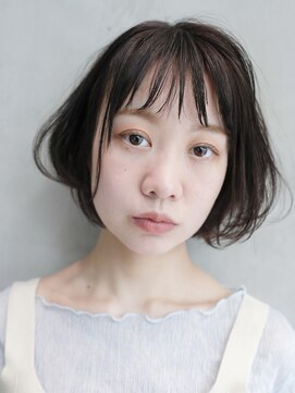 アルバム 銀座(ALBUM GINZA) ナチュラルショート_スリークボブ厚めバングローライト_7320