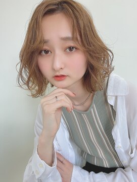 ルービック 難波(Rubik's) 外ハネボブディ×透明感カラー×エアリーミディ