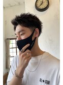 ツーブロック×アップバング