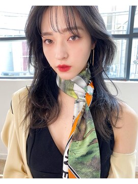 マリアバイアフロート(Maria by AFLOAT) 人気のくびれヘア　大人小顔レイヤーネイビーアッシュカラー