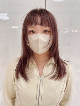 ヴェイン 渋谷(vain) ピンクラベンダー/ミディアムボブ/ウルフカット