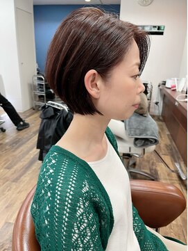 スリー(Th:ree) 大人可愛い20代30代40代丸みショートボブ◎