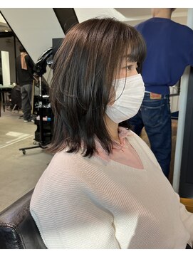 トレス(TRESS) くびれボブ！しっかりレイヤー入れて透明感オリーブグレージュ♪