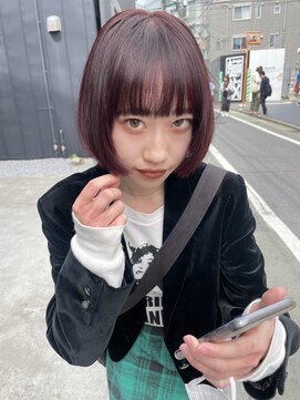 スー 渋谷(suu) ワインレッドミニボブ