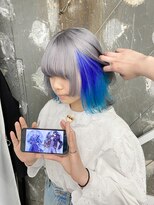 オタクヘア 渋谷(OTAKU HAIR) アッシュブルーインナーカラーブルーグレージュニュアンスボブ
