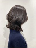 グレージュ/くびれ巻き/髪質改善カラー