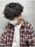 MEN'S HAIR/ダークアッシュ/ニュアンスパーマ/韓国マッシュ