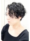 【モリオ松戸 藤原】黒髪ショート パーマ 大人かわいい