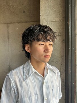 ヘア ルーナ バイ アプリーレ(hair lune by Aprire) 20代30代ハイライトメッシュカラー×メンズパーマ×メンズカット