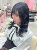 【ヘアカラー】ネイビーブルー/レイヤーカット/大阪梅田駅