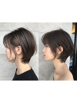 【艶×透明感のグレイカラー】ダメージレスの髪質改善カラーで白髪もカバーしながらお洒落を楽しめる♪