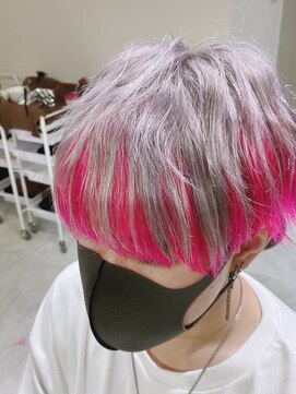 デイズ(days) グレージュ/マッシュウルフインナーカラーブリーチデザイン原宿