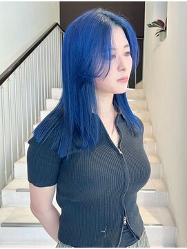 クラメールパリ 福岡(Kraemer Paris) 【色落ちも楽しめる！】ブリーチ一回でできるブルーカラー