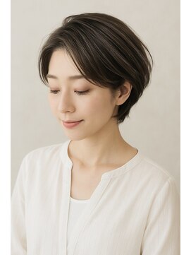 大人上品ロングレイヤー×透け感シースルーバング