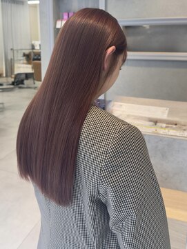 シエル バイ ケンジ 登戸 生田(CIEL by KENJE) ブリーチなしカラーピンクブラウンロング20代トレンドカラー