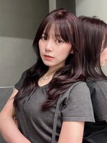 アルバム 渋谷パルコ(ALBUM)&nbsp;韓国ヘアロング顔周りレイヤー前髪カット_F31162