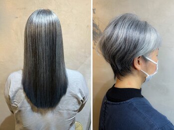 ベイス 池袋(BASE)の写真/髪に優しいオーガニックカラー&トリートメントでダメージレスに輝く艶のある髪へ◎繰り返すたびに美しく♪