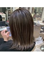 エジョン 八幡山店(Aejon) 大人レイヤーカット白髪ぼかし脱白髪染め40代50代60代