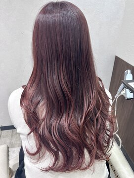 ベルヘアーデザイン 堺東(Belle hair Design) レイヤーカットイルミナカラーピンクパープル韓国風堺東