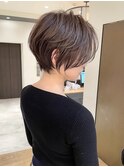 《30代40代》白髪ぼかしハイライト×前下がりボブ【イケダ】