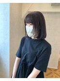 ラベンダーグレージュに姫カット